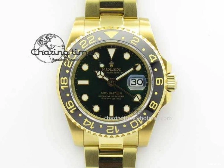 GMT-Master Bezel On Bracelet YG II Bp-Maker Green Ceramic YG A3186 116718LN Dial 1002